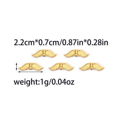 Stainless Steel Pendants DIY Jewelry Accessories Snake Butterfly Feather Wing Irregular Geometric Vintage Electroplated Charms For Making