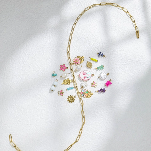 Roestvrij Stalen DIY Sieraden Hangers Bloem Vlinder Emaille Charms Voor Ketting Armband Maken Vrouwen Schattige Accessoires