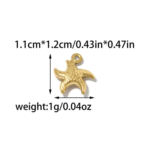 Stainless Steel DIY Jewelry Pendants Starfish Wing Trojan Horse Flower Fortune Bag Artificial Pearl Pendants For Necklace Bracelet Making