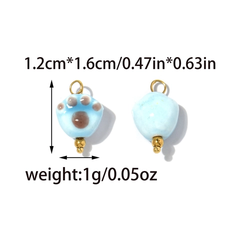 304 Stainless Steel Cat Paw Seahorse Figure 8 Pendants For DIY Jewelry Making Keychain Phone Chain Accessories Gift