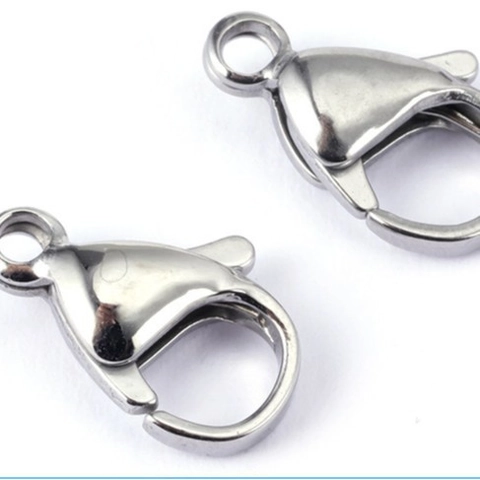 316L Edelstahl Karabinerverschluss Wassertropfenform Für Halskette Armband DIY Schmuckherstellung Zubehör Verbindungsstück