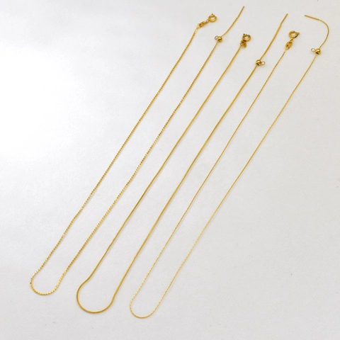 Adjustable Stainless Steel Necklace For Women Men Gold Plated Chopin Box Snake Cable Chain Slide Bead Choker Fashion Jewelry Gift