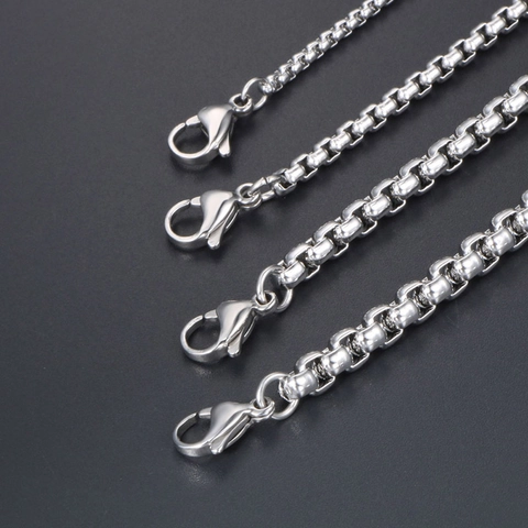 Collana Catena Veneziana in Acciaio Inossidabile Lucidato Minimalista per Uomo Donna Gioielli di Moda in Acciaio al Titanio