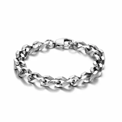 Minimalista Acciaio Inossidabile Esagono Cuban Link Bracciale Collana Per Uomo Donna Hiphop Street Style Gioielli Geometrici