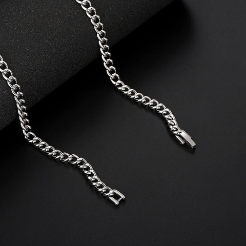 Collana a Catena Minimalista in Acciaio al Titanio Per Uomo Donna Stile Hip Hop Acciaio Inossidabile Lucido Gioielli Semplici