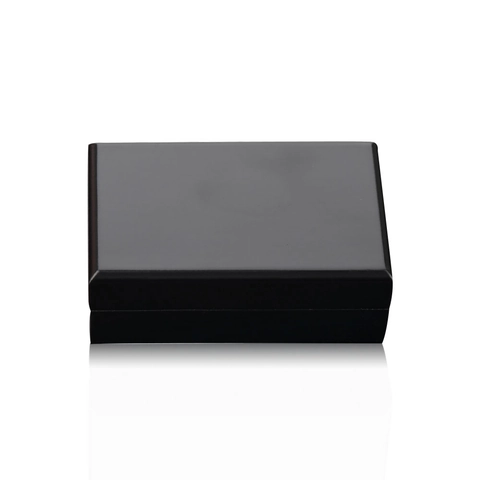 Boîte à Bijoux Élégante En Bois Noir Mat Pour Bague Bouton De Manchette Broche Pince À Cravate Étui De Rangement Cadeau