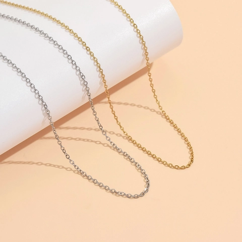 Collana a Catena a Croce in Acciaio Inossidabile Minimalista Per Uomo Donna Placcata Oro Sottovuoto Choker Regolabile Gioielli di Moda