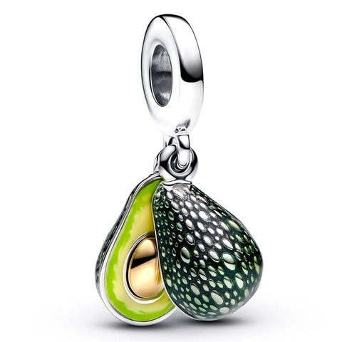 Summer Fruit Charms Beads With Apple And Avocado Designs Crafted From Alloy With Enamel For DIY Jewelry Making Women Bracelet Necklace