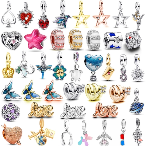 DIY Jewelry Making Charms Beads Enamel Metal Pendants Heart Animal Star Shaped Beads For Bracelet Necklace Women Fashion Jewelry Gift