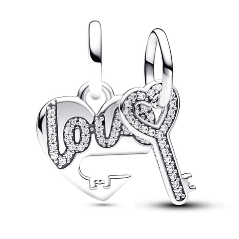 DIY Κράμα Στρας Καρδιά Κλειδί Charms Για Βραχιόλι Κολιέ Κατασκευή Κοσμημάτων Κρεμαστό Κλειδαριά Αγάπης Γυναικεία Αξεσουάρ Μόδας