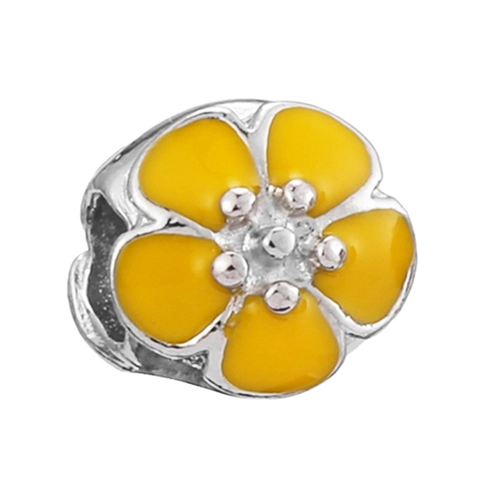 Fashion Alloy Colorful Five-Petal Flower Charms Enamel Drip Oil DIY Jewelry Beads For Bracelet Necklace Making Women Jewelry