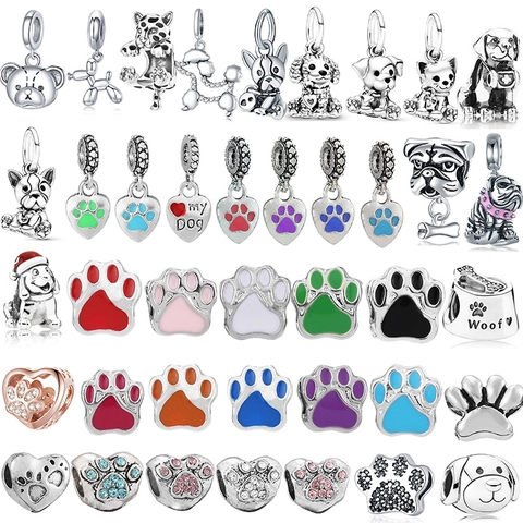 Cartoon Animal Heart DIY Charms Beads Pendants Metal Alloy Enamel Rhinestone Decorative Jewelry Making Accessories For Bracelet Necklace Women