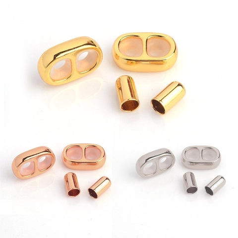 DIY Copper Jewelry Making Accessories Positioning Tubes Buckle Red Blue Woven Rope Bracelets Adjustable Fashion Findings For Women