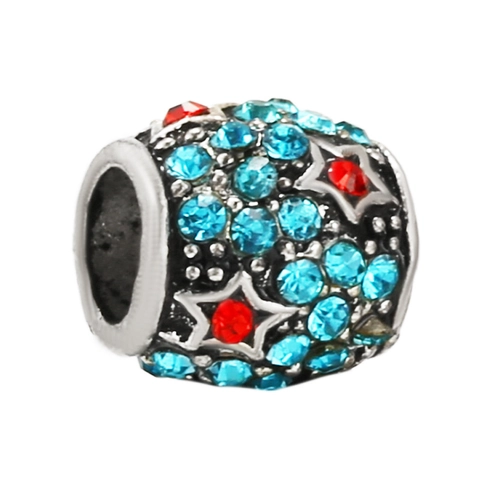 Fashion Alloy DIY Charms Pendants For Bracelet Making Heart Animal Flower Beads With Colorful Rhinestone Enamel Craft Jewelry Accessories