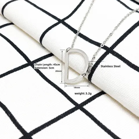 Minimalist Stainless Steel Initial Alphabet Pendant Necklace For Women Elegant Gold Silver Color Letter Fashion Jewelry Gift