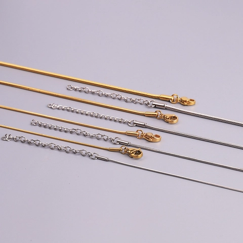 Edelstahl Rund Schlangenkette Halskette Minimalistisch Hip Hop Personalisierter Schmuck Für Herren Damen Gold Silber Stahl Halsketten