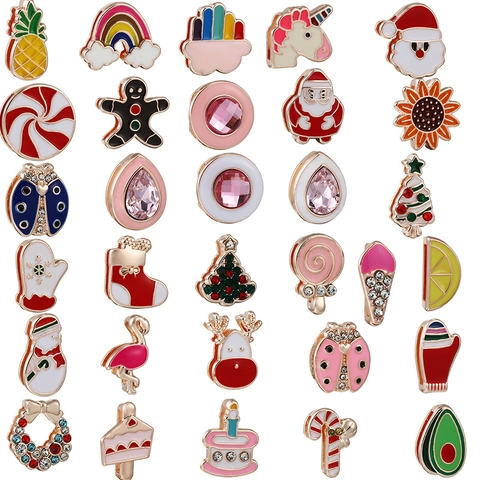 Κράμα Σμάλτου Καρτούν Charms Στρας Slide Keeper Για DIY Βραχιόλι Λουράκι Ρολογιού Κατασκευή Κοσμημάτων Αξεσουάρ Δώρο