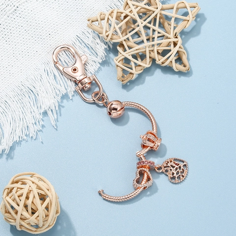 Legierung Strass Lebensbaum Schlüsselanhänger Mit Herz Krone Anhänger Mode Metall Schlüsselring Schmuck Für Damen Muttertag