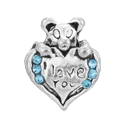 Γαλάζια Στρας DIY Charms Χάντρες Κρυστάλλου από Κράμα για Βραχιόλια Κολιέ Στυλ Pandora Αξεσουάρ Κοσμημάτων Δώρο για Γυναίκες