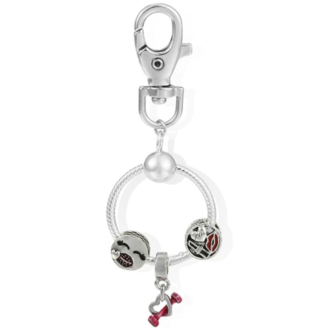 Valentinstag Metall Schlüsselanhänger Herz Lippen Charms Anhänger Silber Finish Handtasche Zubehör Schmuck Geschenk Damen