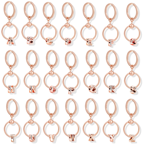Portachiavi Iniziale Oro Rosa Per Donna Ciondolo Lettera Alfabeto Portachiavi Texture Osso Di Serpente Charm Borsa Gioielli