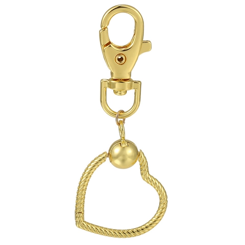 Fai da Te Catena Serpente Metallo Portachiavi Con Moschettone Cuore Tondo Cornice Borsa Pendente Accessorio Gioielli