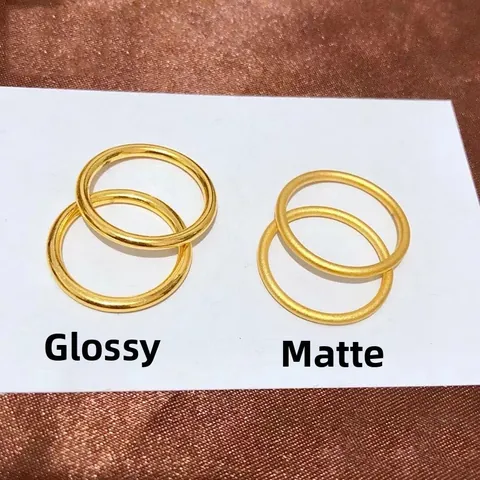 Minimalistischer Titanstahl Plain Ring Für Damen Glänzend Gold Silber Farbe Stapelbare Fingerring Mode Schmuck Geschenk