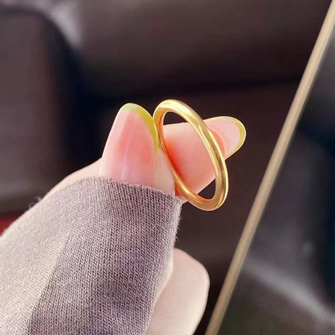 Minimalistischer Titanstahl Plain Ring Für Damen Glänzend Gold Silber Farbe Stapelbare Fingerring Mode Schmuck Geschenk