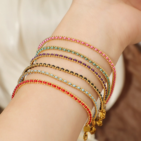 Minimalistisches Titanstahl Geflochtenes Schnurarmband Für Damen Kleine Runde Perlen Initial K Buchstabenanhänger Verstellbares Seil Modeschmuck