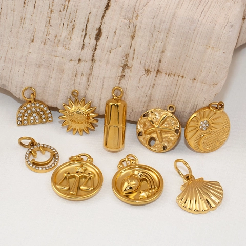 Vintage Stainless Steel Cylindrical Capsule Pendant Necklace 18K Gold Plated Memorial Keepsake Jewelry For Women Men