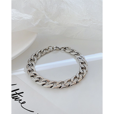Herren Hip Hop Punk Edelstahl Panzerarmband Schwere Metall Gestreifte Kette Armband Für Männer Mode Schmuck Geschenk