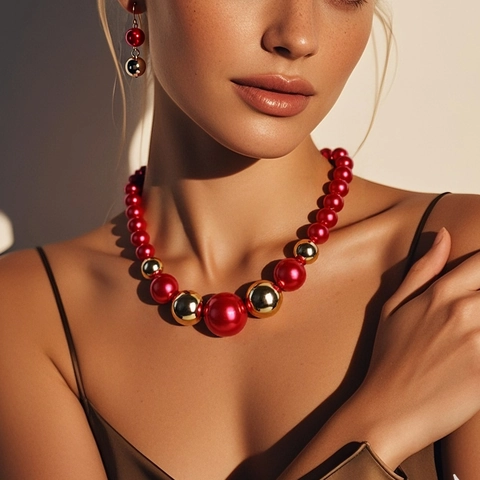 Elegante Set Di Collana E Orecchini In Perla Artificiale Collana Di Perle Graduata Gioielli In Lega Vintage Da Donna