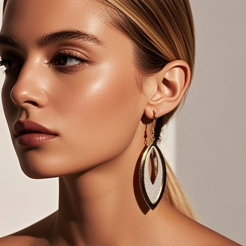 Fashion Alloy Geometric Hollow Earrings For Women Gold Silver Plated Bohemian Drop Dangle Jewelry For Party Wedding Anniversary