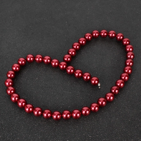 Chaîne à Cheveux Vintage en Künstliche Perles d'Imitation Rouge Vin Long Gland Pince à Cheveux Alliage Perlé Bijoux de Tête Femmes