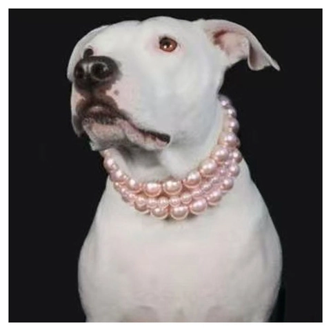 Collana Per Animali Domestici Multistrato Rosa Con Künstliche Perle Sintetiche Collare Regolabile Per Cani E Gatti Gioielli Per Animali