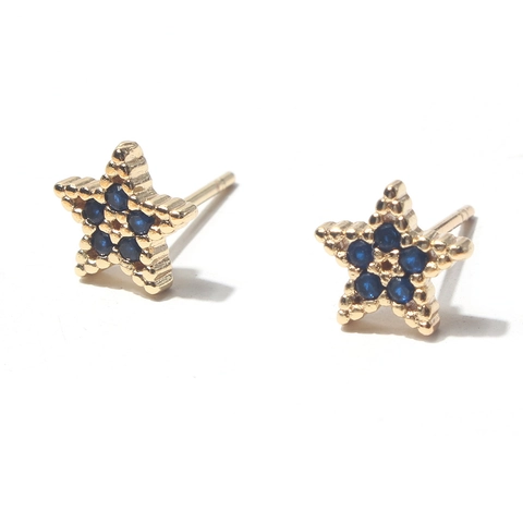 Boucles d'Oreilles Clous en Alliage Doré Minimaliste Pentagramme Zirconia Étoile Boucles d'Oreilles Femme Bijoux