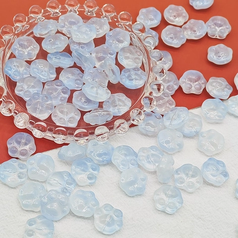 Cute Cat Paw Shape Gradient Glass Beads For Jewelry Making DIY Handmade Bracelets Necklaces Lampwork Animal Claw Spacer Beads