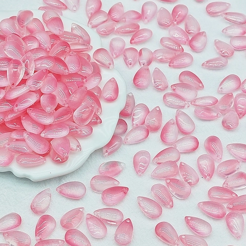 Colgantes de Esmalte de Vidrio en Forma de Gota de Agua Hechos a Mano para Hacer Joyería Cuentas de Lágrima Retro