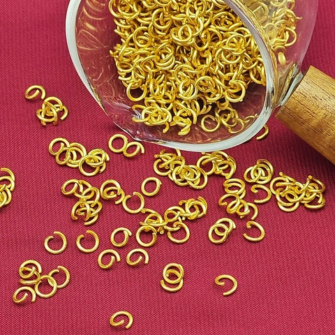 Sand Gold Matte Open Closed Jump Rings Alloy Connectors For DIY Jewelry Making Necklaces Bracelets Handmade Findings