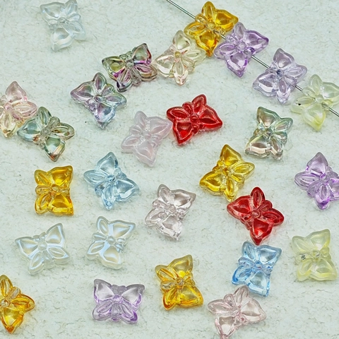 Colorful Butterfly Lampwork Glass Beads For DIY Jewelry Making Accessories Handmade Bracelet Necklace Pendant Charms