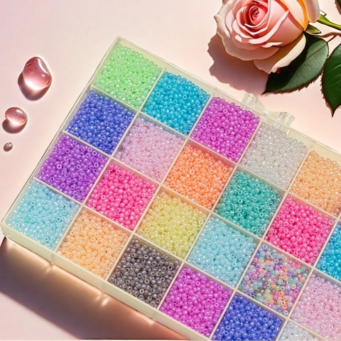Bunte Candy Glasperlen Für Schmuckherstellung DIY Armbänder Halsketten Gemischte Creme Runde Glasperlen Lose Perlen
