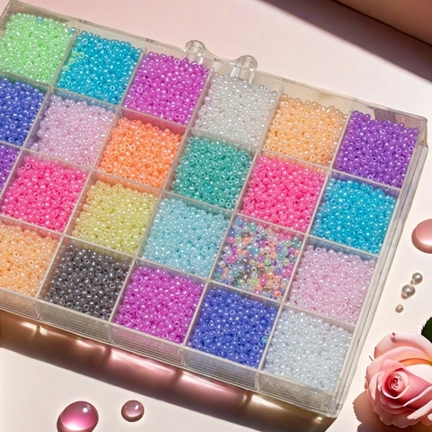 Bunte Candy Glasperlen Für Schmuckherstellung DIY Armbänder Halsketten Gemischte Creme Runde Glasperlen Lose Perlen