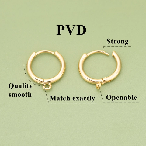 High Quality Real Gold Plated Copper Earring Hoops DIY Jewelry Making Findings Minimalist Personalized Handcrafted Accessory Material
