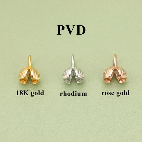 Copper Plated Gold Jewelry Connector Clasps Flower Bud Cap Bead Tips DIY Necklace Bracelet Making Jewelry Findings