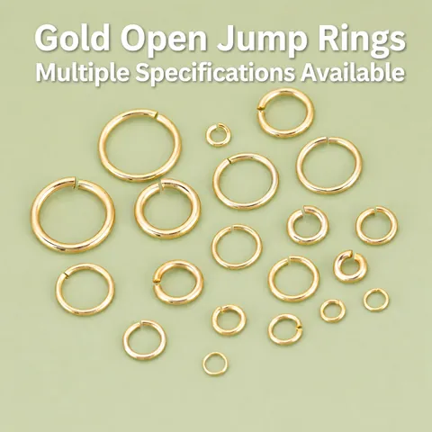 Copper Open Jump Rings For DIY Jewelry Making Bracelet Necklace Connection Gold Rhodium Rose Gold Plated Round Metal Rings