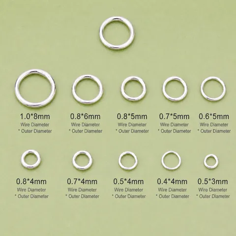 Copper Closed Jump Rings 18K Gold Rhodium Rose Gold Round Connecting Loops For DIY Jewelry Making Bracelet Necklace Findings