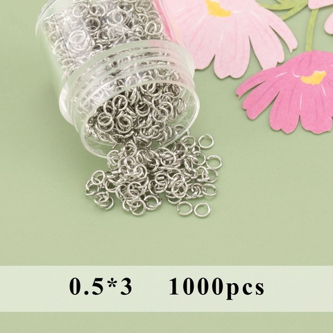 Rhodinierte Kupfer Spaltringe Silber Metall Binderinge Für DIY Schmuckherstellung Armband Halskette Zubehör