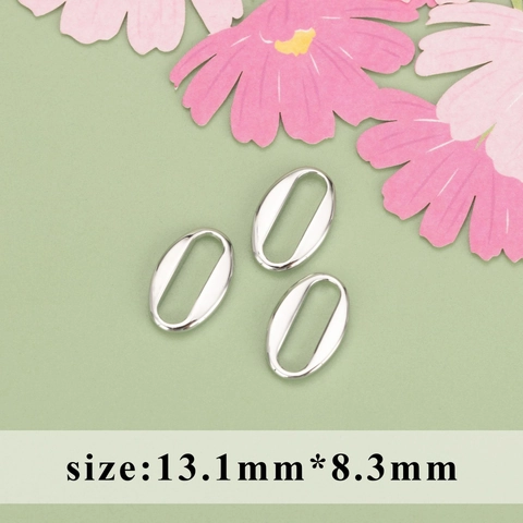 18K Gold Plated Copper DIY Jewelry Accessories Minimalist Geometric Oval Connectors Twisted Hammered Safety Pin For Women