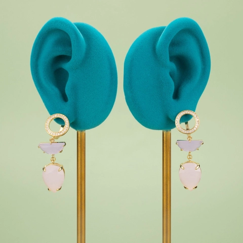 Crochets de Boucles d'Oreilles en Cuivre Plaqué Or 18K Zirconia Fleur pour Fabrication de Bijoux DIY Femme