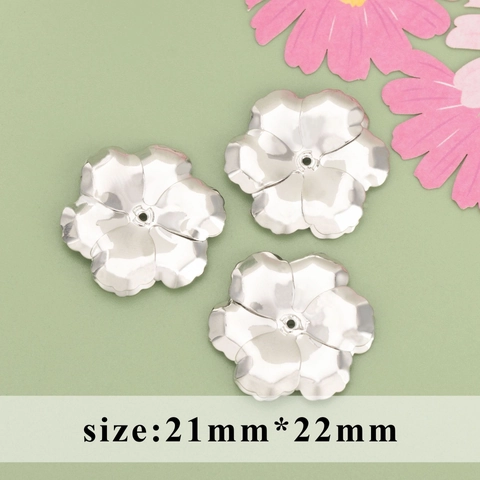 18K Gold Plated Copper Flower Bead Caps Vintage Metal Petal Pendants For DIY Jewelry Making Accessories Hairpin Material